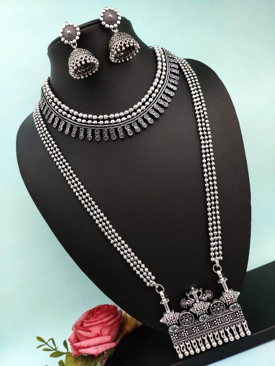 Navratri Special Oxodise Full Necklace Set