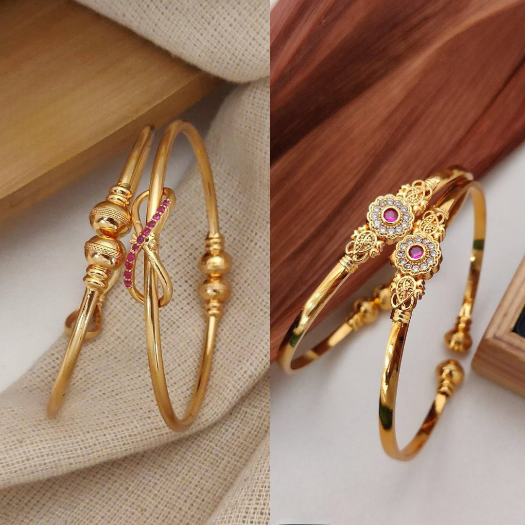 Women's Adjustable Bracelet For Women And Girls Pack Of 4 Pieces(2 Pair)