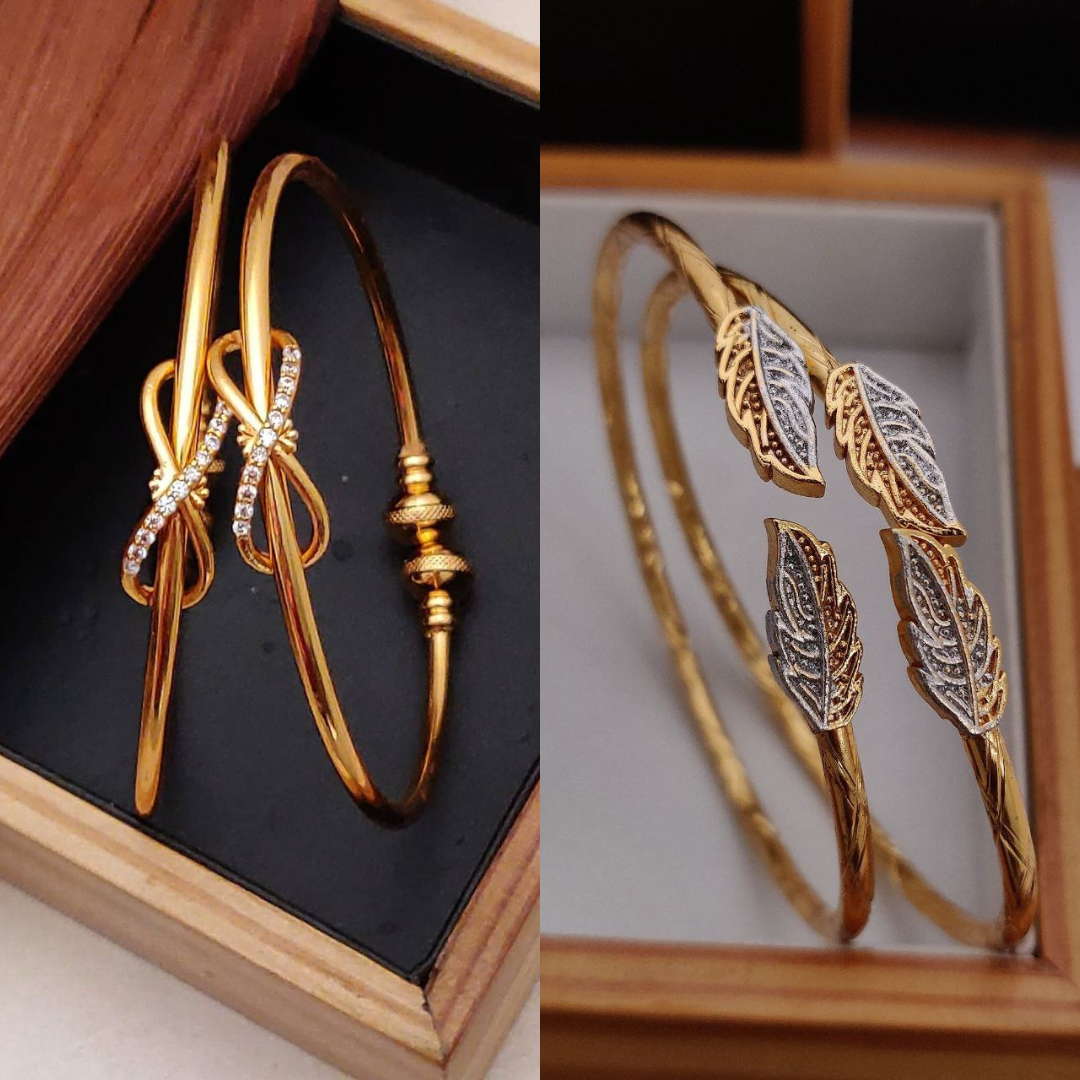 Stylish Adjustable Bracelet For Women And Girls Pack Of 4 Pieces(2 Pair)