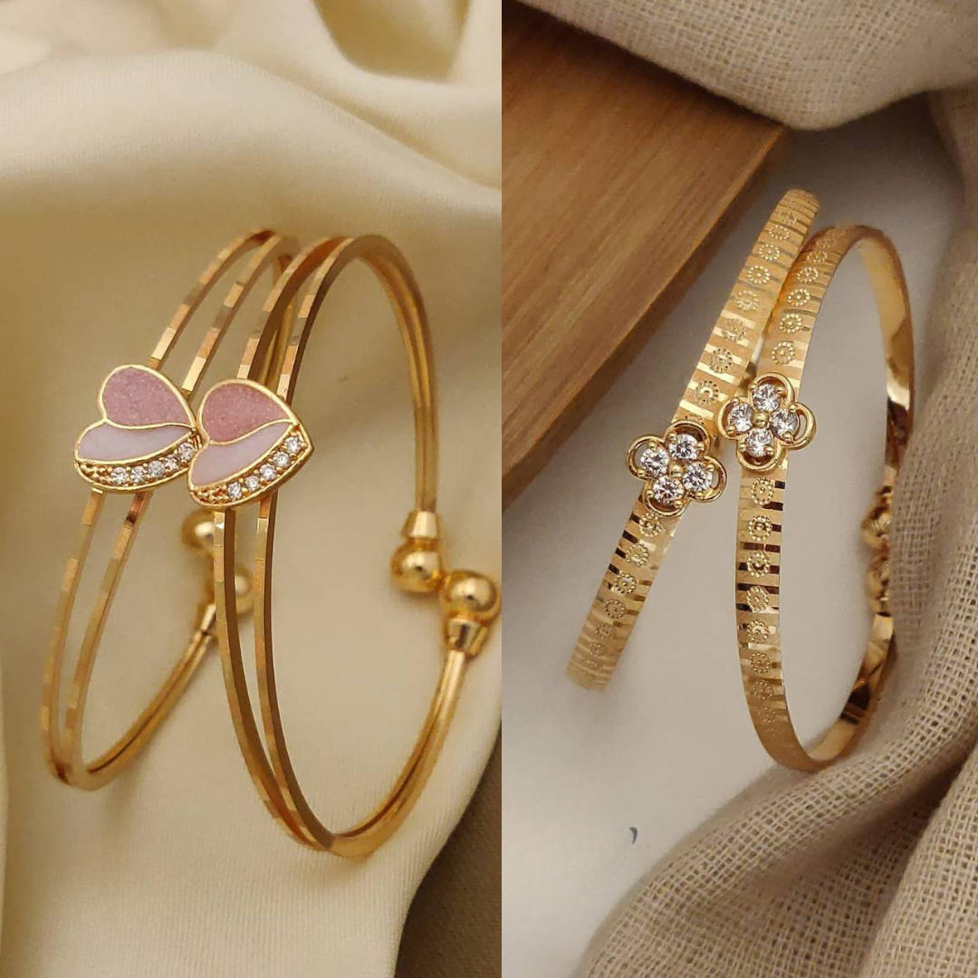 Women's Adjustable Bracelet For Women And Girls Pack Of 4 Pieces(2 Pair)