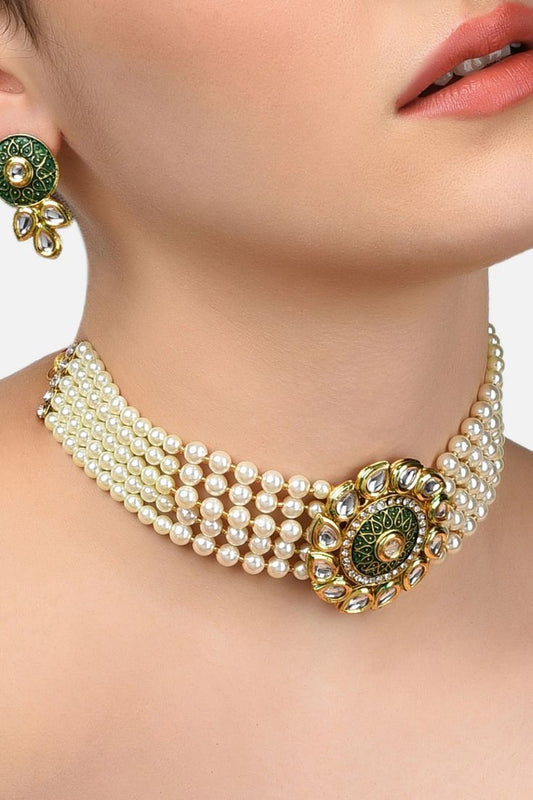New Arrival  Moti Choker Necklace Set