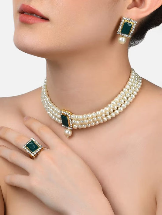 New Arrival  Moti Choker Necklace Set