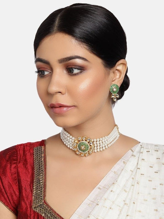 New Arrival  Moti Choker Necklace Set