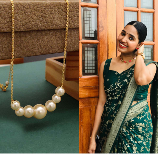 Combo Of Saree WIth Matching Necklace