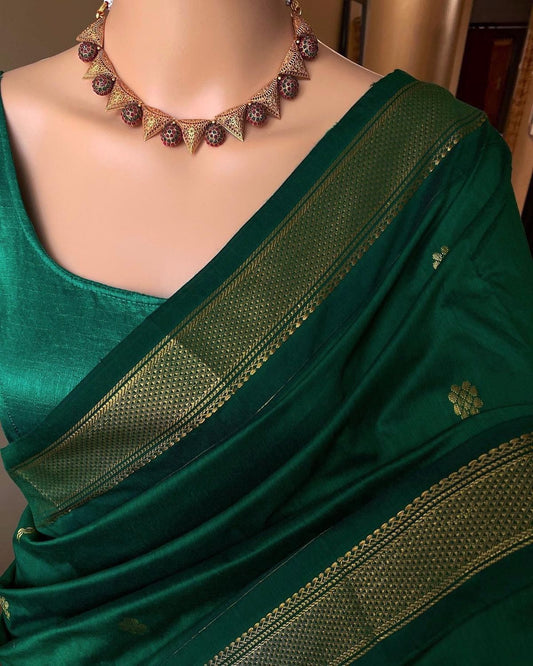 Catchy Green Color Soft Silk Saree