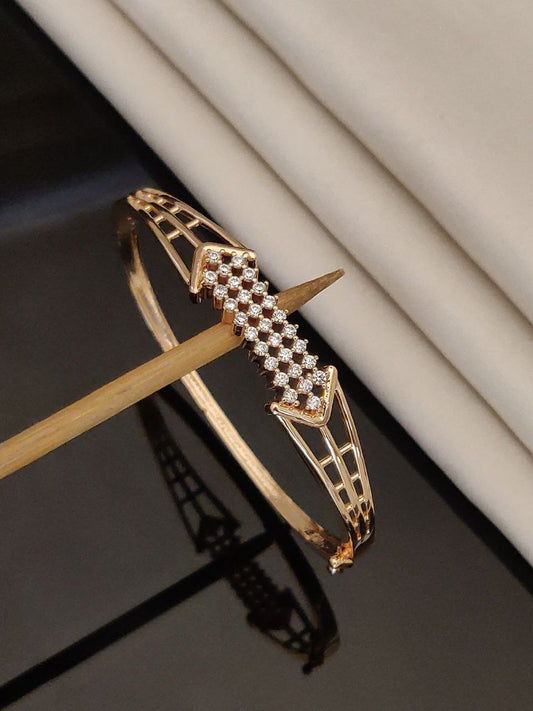 Festival Special Rose Gold Polish Designer Kada Bracelet