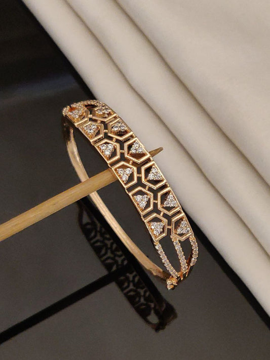 Festival Special Rose Gold Polish Designer Kada Bracelet