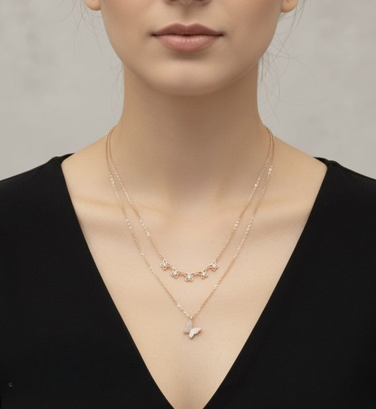 Rose Gold Polish Designer Necklace Chain