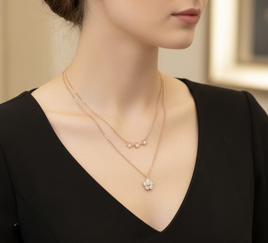 Rose Gold Polish Designer Necklace Chain