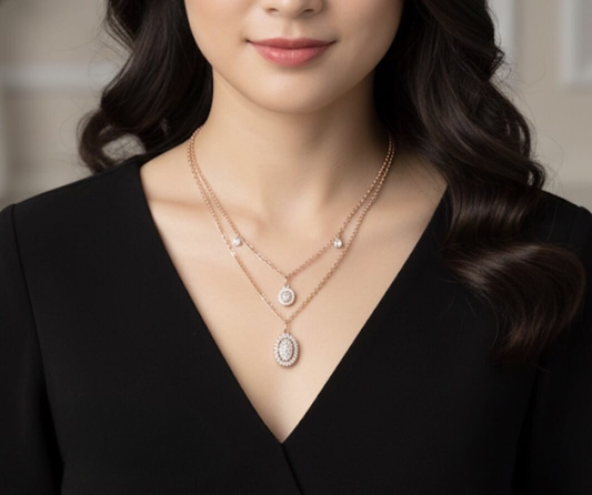 Rose Gold Polish Designer Necklace Chain