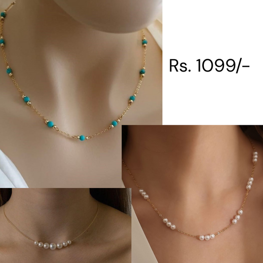 Get 3 Pearls Necklace In One Pack