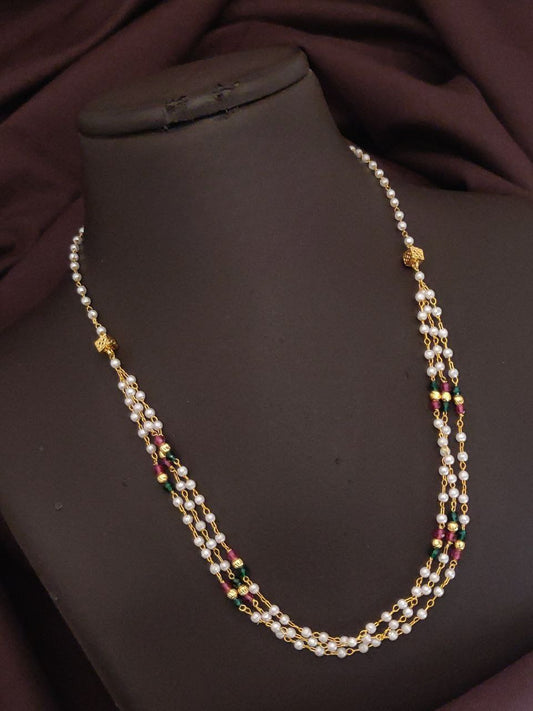 New  Green Pearls Mala
