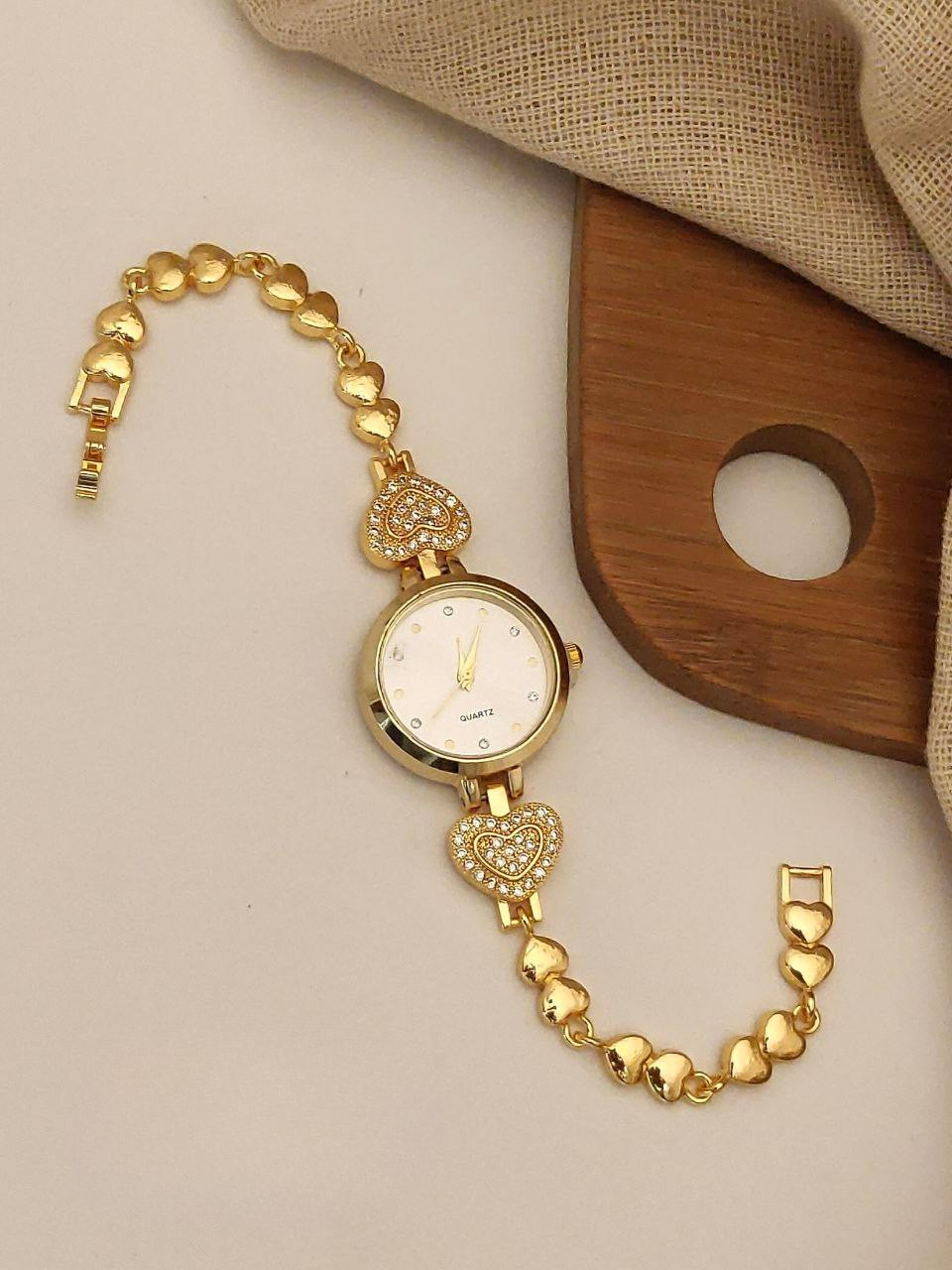 Gold Plated Watch For Women's