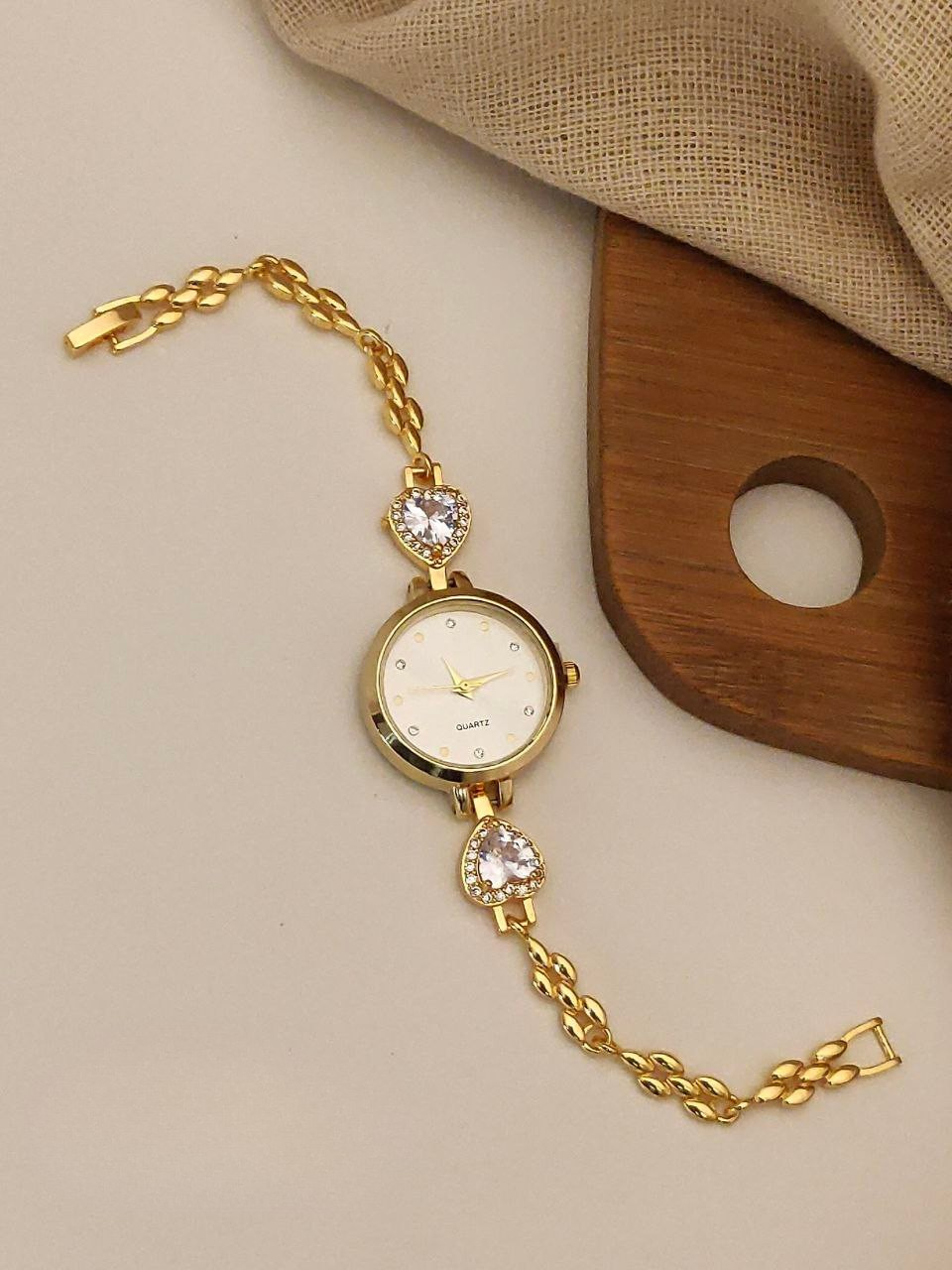 Gold Plated Watch For Women's