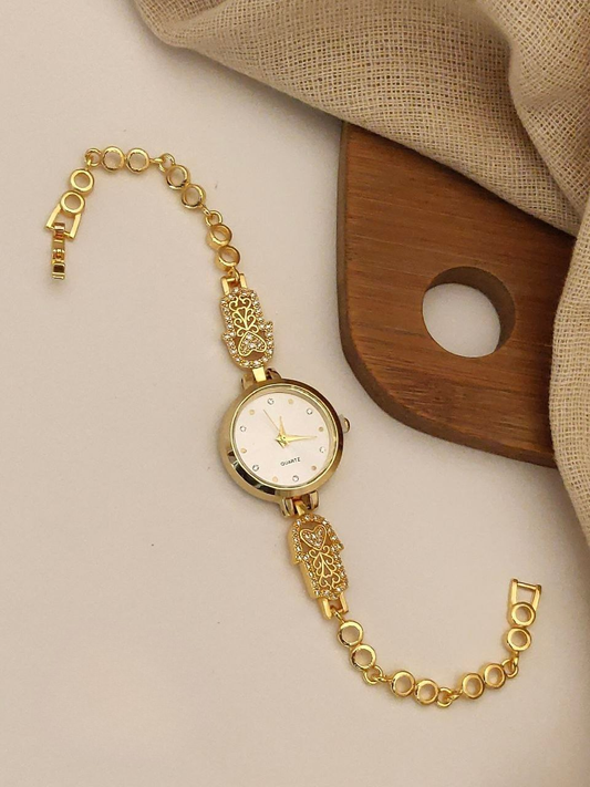 Gold Plated Watch For Women's