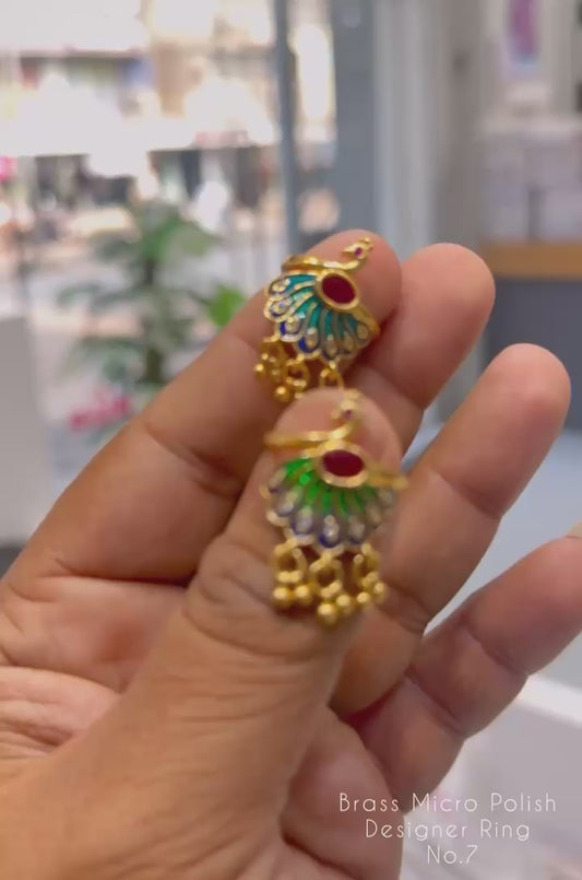 Gold Plated Rings For Women's( Pack Of 2)