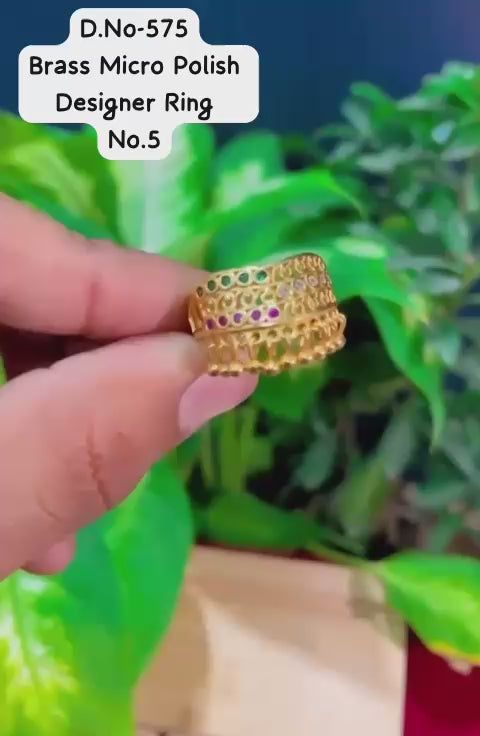 Gold Plated Rings For Women's( Pack Of 2)