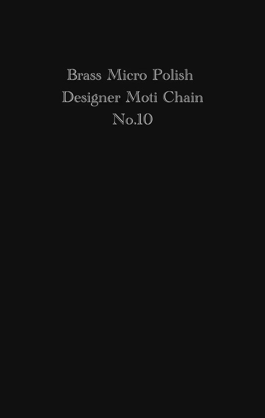 2 Line Pearls Micro Polish Brass Mala