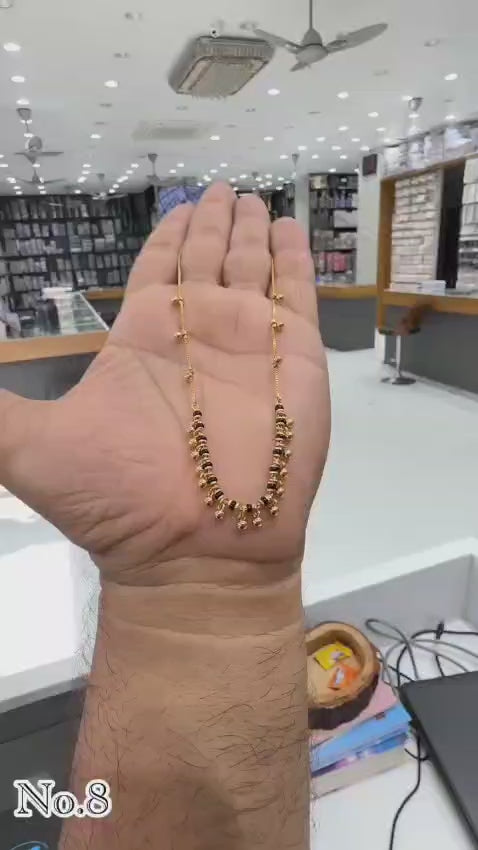 Black Moti Ghughri Necklace Chain